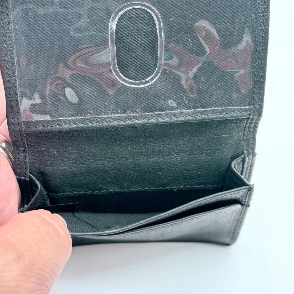 Fossil Black Leather Bifold Wallet Classic Minimalist Heritage EDC Dad Core